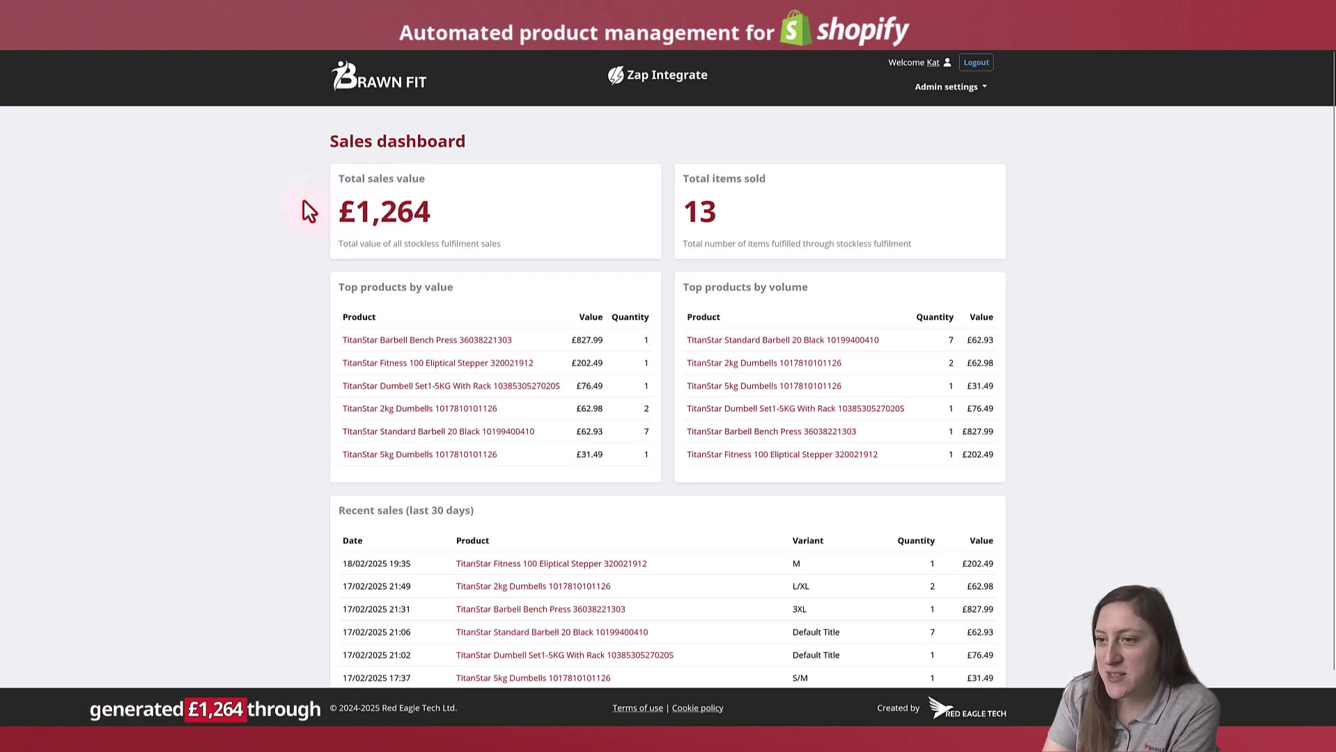 Sales dashboard video preview